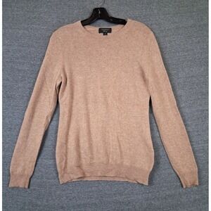 Charter Club Luxury Womens Sweater M Tan 100% Cashmere Light Academia Preppy